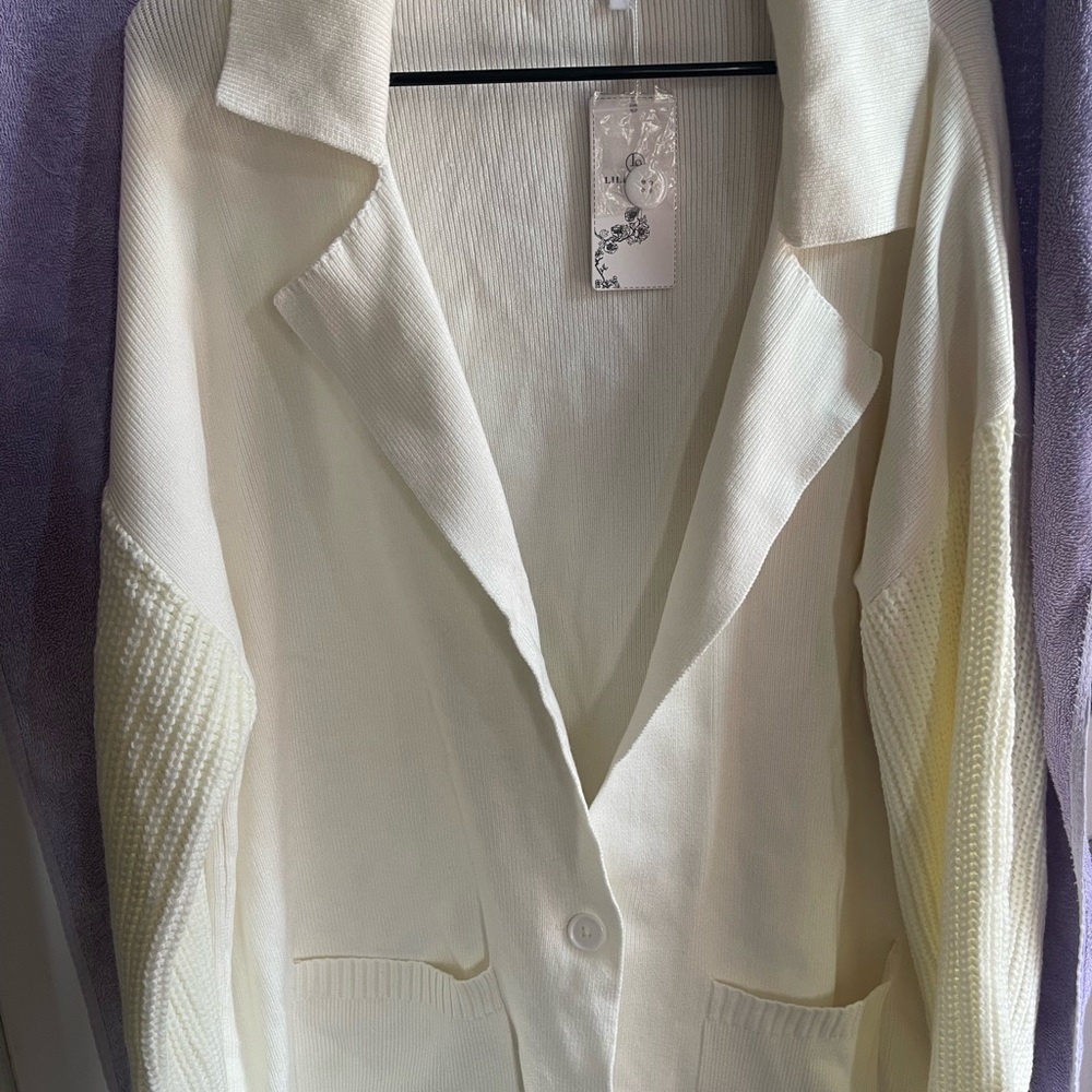 Lillusory Cream Knit Cardigan